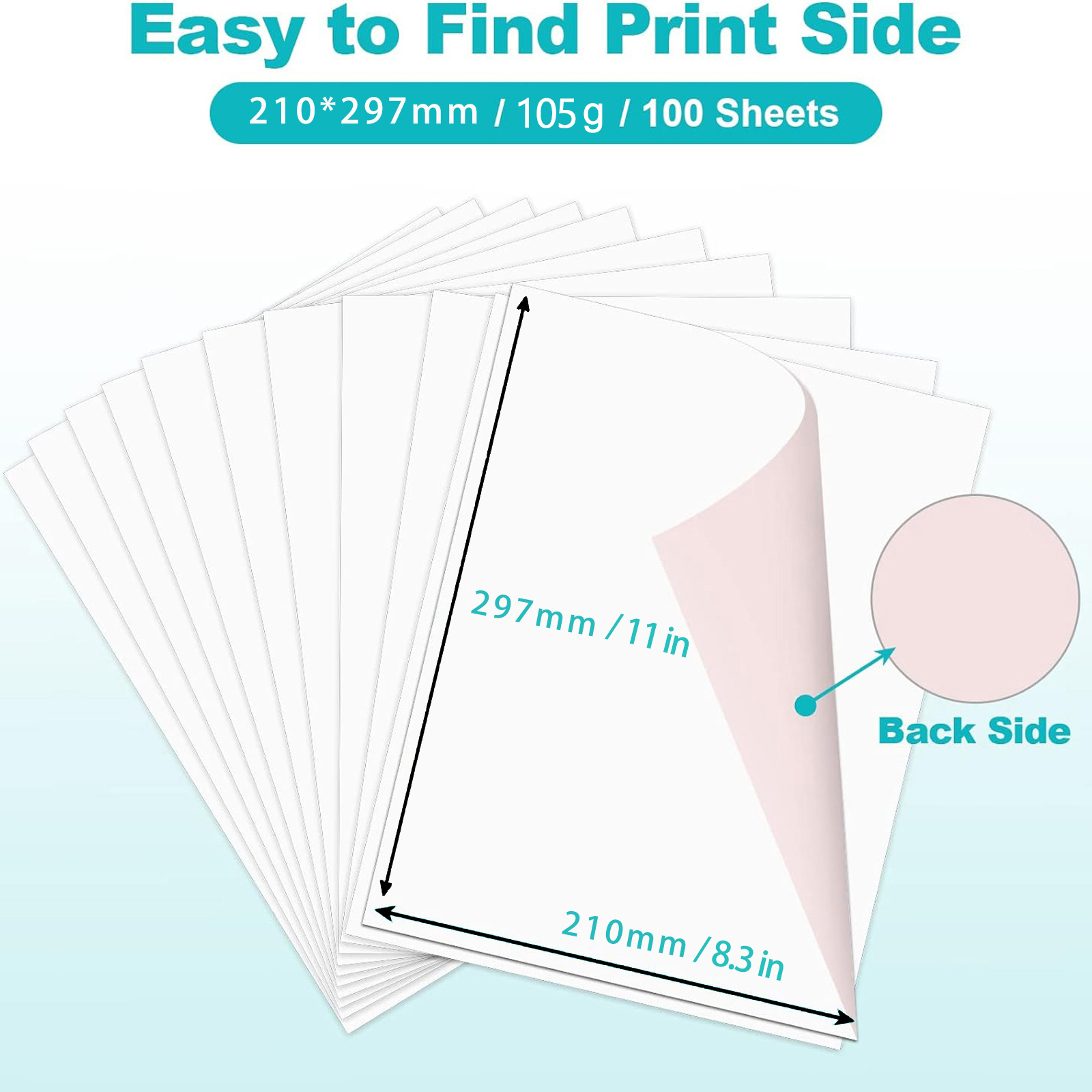 100 Hojas de Papel de Sublimac - White Toner Transfer Paper reseña y precio